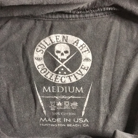 Sullen Art Collective distressed cotton tee. Sz Med - Picture 4 of 4